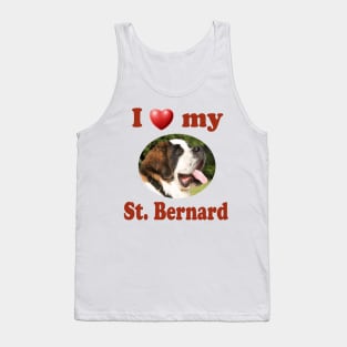 I Love My St. Bernard Tank Top